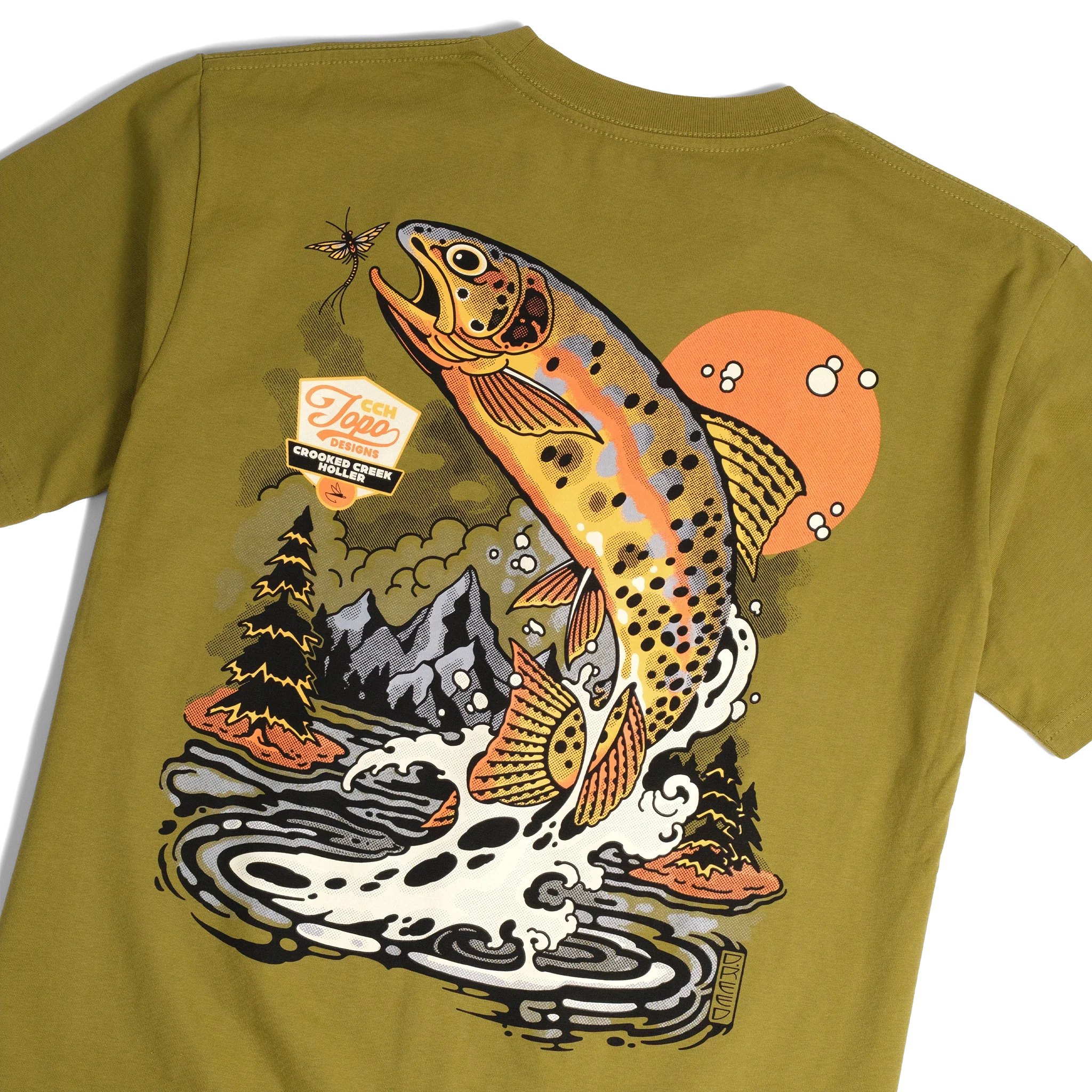 Topo Designs x CCH x Pine Printshop Golden Trout Tee
