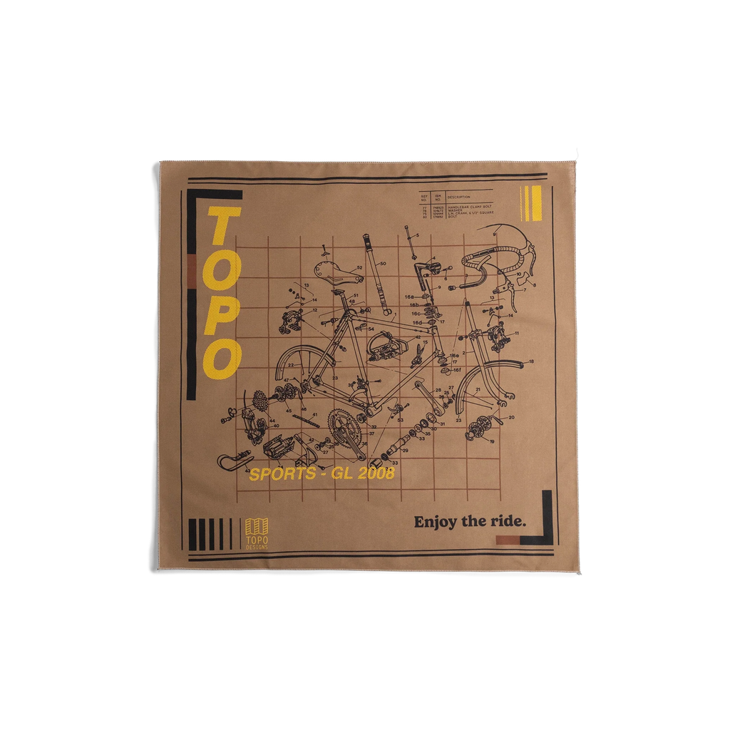 Topo Designs x Pine Printshop Enjoy The Ride Bandana